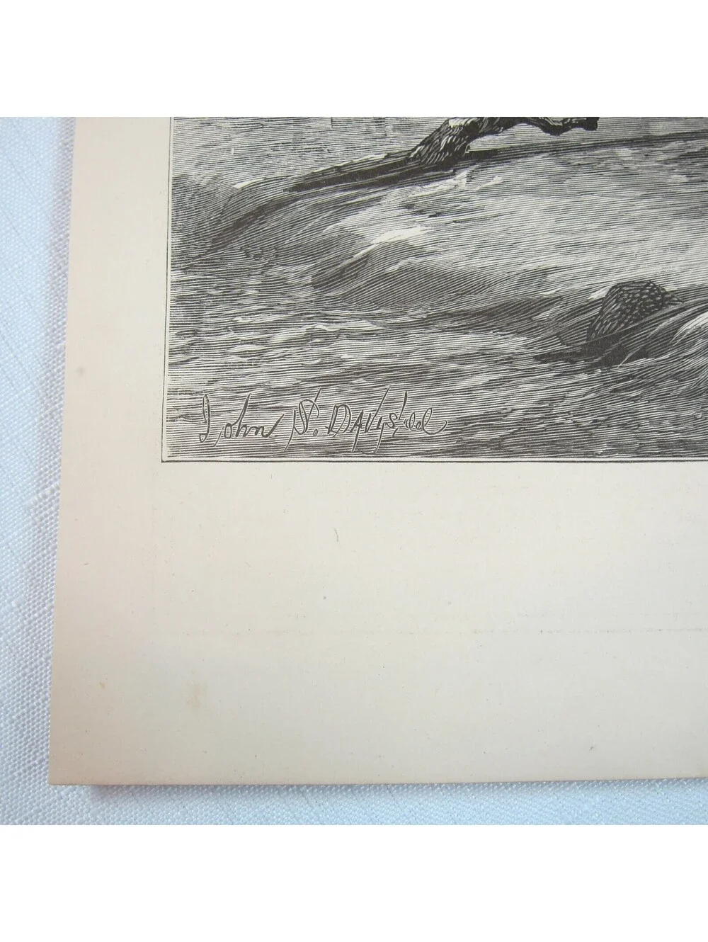 Antique 1874 Wood Engraving Print Coming From the Forge John S. Davis The Aldine